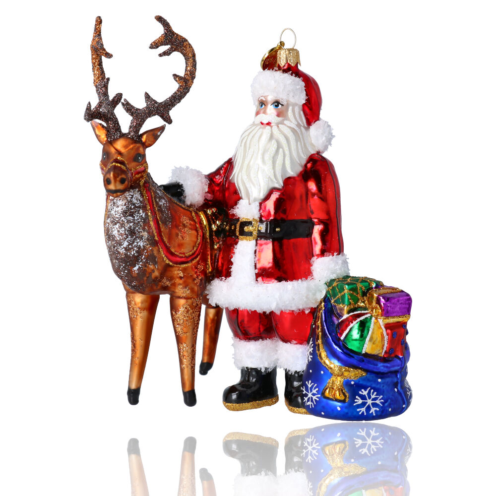 Santa Claus with a deer